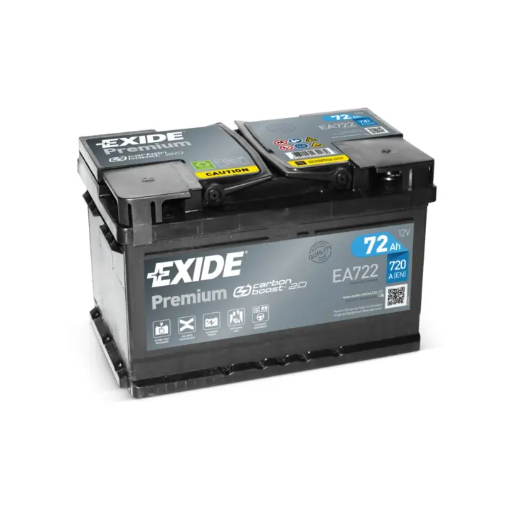 Bateria Exide Premium EA722 12V 72AH 720EN 278 X 175 X 175 + Derecha - 1