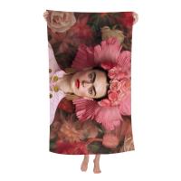 Toalla De Baño Kawaii De Arte De Frida Kahlo Para Niñas Toalla De Playa Cartoon Absorbente Y Secado Rápido Tamaño 30x60 Cm - details 6