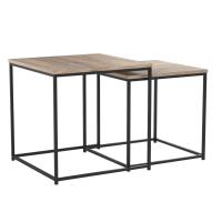 MIRAMAX-Mesa auxiliar Cuadrado nido,2 Mesitas decorativas para Salón,Dormitorio - details 0