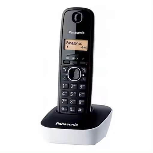 Panasonic KX-TG1611SPW Teléfono Inalámbrico DECT – Pantalla LCD, Larga Duración de Batería y Diseño Elegante en Blanco - 1