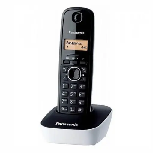 Panasonic KX-TG1611SPW Teléfono Inalámbrico DECT – Pantalla LCD, Larga Duración de Batería y Diseño Elegante en Blanco - 1