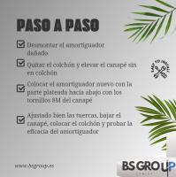 Amortiguador 1250 N canape - Juego de 2 Resortes o Amortiguadores para Canapé Abatible Tuerca M8 - details 4
