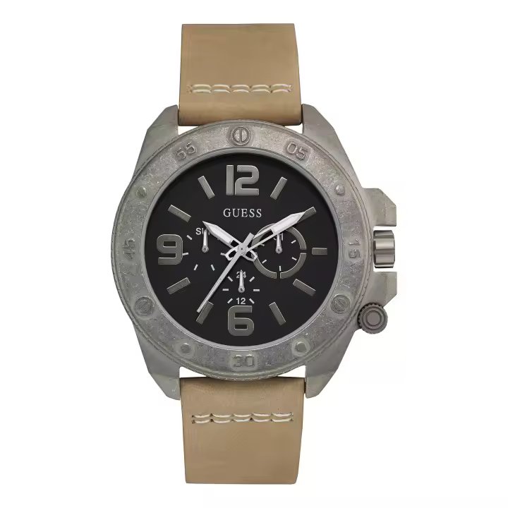 Guess Reloj Hombre Analogico Cuarzo con Correa de Pu & leather W0659G4 - 1