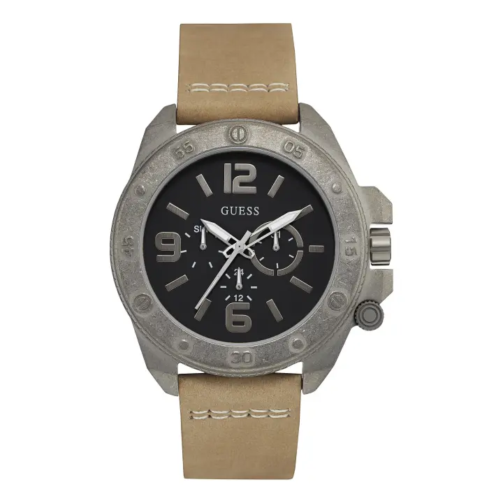 Guess Reloj Hombre Analogico Cuarzo con Correa de Pu & leather W0659G4 - 1