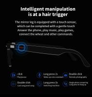 2024 Cámara inteligente música gafas de sol auriculares inalámbricos Bluetooth auriculares HIFI sonido auriculares conducción gafas manos libres llamada - details 15