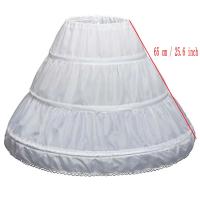Falda Blanca Para Niñas Con Volante A-Line 3 Aros De Encaje Trimmado Ideal Para Vestidos De Novia Y Fiestas Talla Única Material Poliéster - details 3