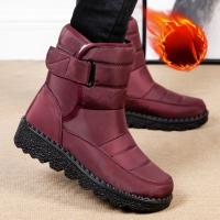 Botas De Invierno Para Mujer Antideslizantes Impermeables Con Plataforma Moda Botines De Piel De Oveja Llena Medio Tacón Botas De Mujer - details 5