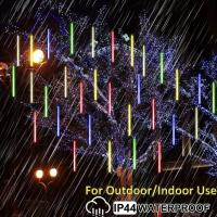 Luz De Lluvia De Meteoros Solar 30cm Con 8 Tubos Y 192 LEDs Luces De Hadas Impermeables Para Decoración De Navidad - details 18