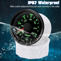 Medidor De Temperatura Del Agua Impermeable 52MM Con Retroiluminación De 7 Colores Para Coche Barco Motocicleta Accesorios De Rallar - details 0