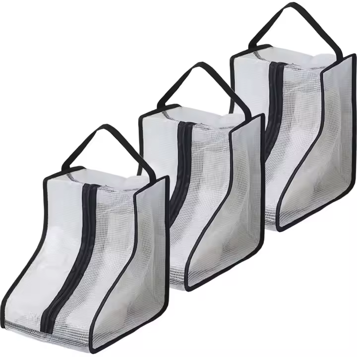Bolsas para Zapatos de viaje, paquete de 3, resistentes al Polvo y con ASA, portátiles, para Botas de media pantorilla, BOTAS Cortas, organizadores de Maletas (Botas de Tobillo) - 1