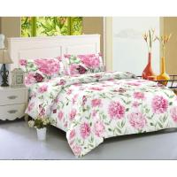 Juego de sábana,juego  para cama 135cm,set de 4 Piezas, 1 encimera , 1 sábana bajera ajustable, 2 fundas de almohada, 100% poliéster, transpirable.CXJF - details 5