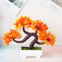 Planta Artificial De Bonsái En Maceta Pequeña Para Jardín Decoración De Hogar Y Mesa Material De Plástico Ornamento De Flor Sin Mantenimiento - details 9