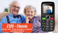 Funker C120 Classic - Teléfono Móvil para Personas Mayores con Botón SOS - Teclas Grandes y Volumen Alto -USB-C - Bateria 1000mAh - Pantalla Grande de 1,8 Pulgadas - Fácil de Usar - details 0