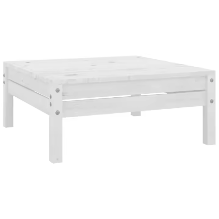 vidaXL Taburete de jardín de madera maciza de pino en color Blanco/Negro/Gris | cómodas modernas ergonómicas para comedor cocina salón hogar - 1