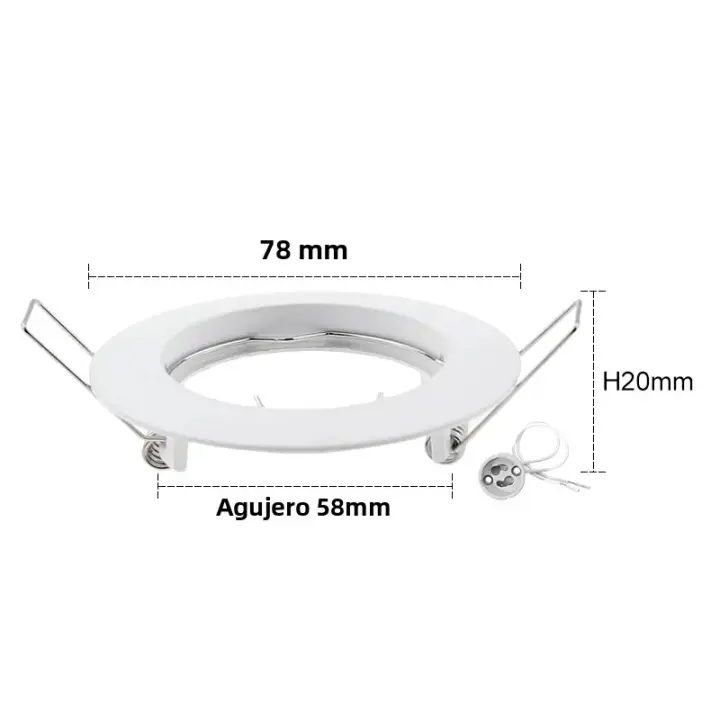 Soporte De Lámpara MR16 GU10 GU5.3 Cuerpo De Hierro Marco Con Base Socket GU10 MR16 Para Iluminación De Techo Spot - 1