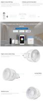 Spotlight LED Inteligente Miboxer FUT106 6W GU10 2.4GHz TUYA Control Por App Y Voz Temperatura De Color Ajustable 2700K-6500K Brillo 550LM - details 1