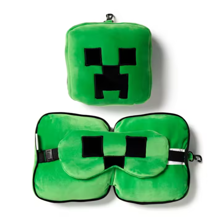 ANTIFAZ Y ALMOHADA VIAJE CREEPER MINECRAFT - 1
