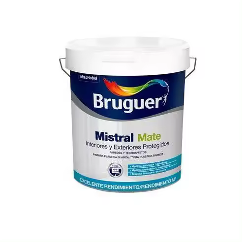 Pintura Plástica Blanca Mate Mistral 0,75L 5586676 BRUGUER - 1