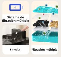 Fuente De Agua Automática Para Gatos Sin Cable Con Sensor Infrarrojo 2600mAh Dispensador De Agua Inteligente Para Perros Y Gatos - details 2