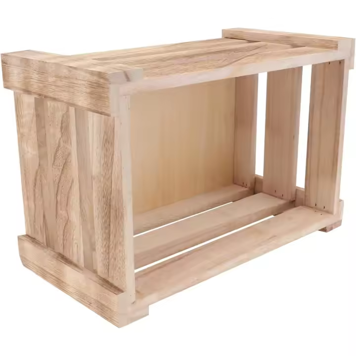 Rustic Wood Nesting Crates Decorative Storage Box Wooden Farm Boxes Shop Wooden Crate Container Storage Boxes (White) - 1