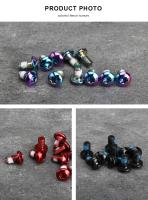 Juego De 12 Piezas De Rotadores De Freno De Disco Para Bicicleta Y Tornillos Torx T25 Acero Inoxidable Colores Variados Accesorio De Ciclismo MTB Parte De Bicicleta De Carretera - details 5