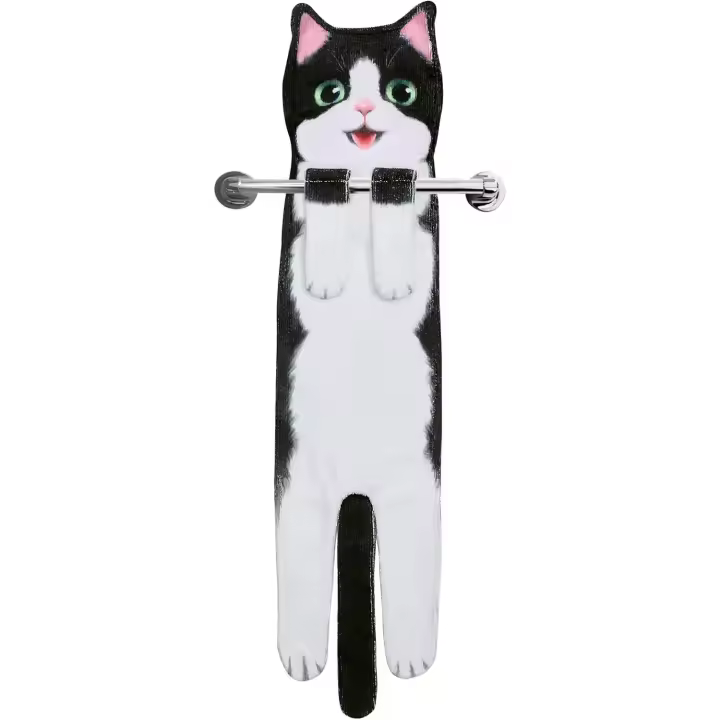 Divertidos Gatos Toallas de Mano Suspendible- Decoración Gato Baño Cocina - Toalla Absorbente Animal Regalos Navidad Cumpleaños Amigo Invisible-Regalos Originales Graciosos Mujer Amantes de Los Gatos - 1
