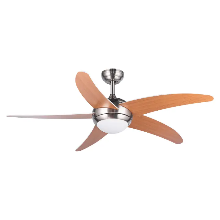 Ventilador de techo silencioso XTRELAMP RAGNAR Motor Dc  6v NIQUEL LED 18W con mando a distancia 2000 lm Diámetro 132cm - 1