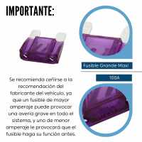 Banner - Fusible para vehiculo 100A 32V DC grande maxi violeta