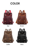Mochila Vintage Para Mujer Gran Capacidad De Cuero Para Comunicación Diaria Y Viajes Mochila De Compras Vintage Para Mujer - details 0