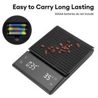 Báscula De Café Precisión Alta 3kg/0.1g Con Pantalla LCD Retroiluminada Y Timer Accesorios De Cocina Digital ABS+Silicona - details 12