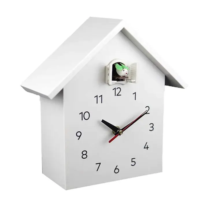 Large Cuckoo Clock,cuckoo Clock - White Birdhouse, Minimalist Modern Desig - 1