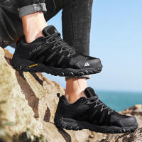 Zapatos De Senderismo Para Hombre HIKEUP Suela De Goma Resistente a La Ruptura Transpirables Impermeables Cuero Sintético Mesh Talla 40-45 Color Negro Kaki Gris - details 26