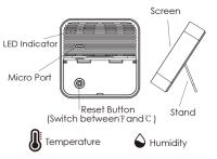 Sensor De Temperatura Y Humedad WIFI Tuya Para Hogar Inteligente Compatibilidad Con Alexa Y Google Assistant Medidor De Temperatura Y Humedad Preciso Rango 0℃~60℃ Y 0% RH~99% RH - details 1
