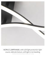Lámpara De Techo LED Moderna Rotatable Y Tricolor Para Decoración De Hogar Luz Dimmable Para Sala De Estar Y Dormitorio - details 12