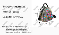 Bolso De Hombro Para Mujer Estilo Étnico Bordado En Lona Casual Con Cierre De Cremallera Y Doble Cara Floral Bolso Cruzado Trendy - details 0