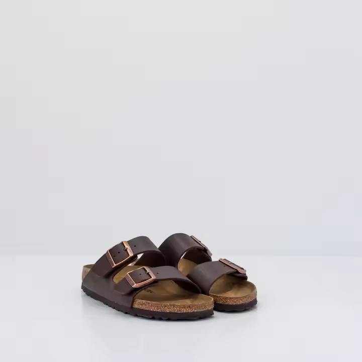 SANDALIA - BIRKENSTOCK - ARIZONA BIRKO-FLOR DARK BROWN HOMBRE - 1