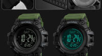Reloj Deportivo Para Hombre Skmei 1358 Con Altimetro Y Compasso Resistente Al Agua Pantalla Digital Medidor De Presión Y Temperatura Reloj De Pulsera Adecuado Para Actividades Al Aire Libre - details 21