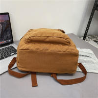 Mochila de lona verde para ordenador portátil para hombre y mujer, morral de viaje a la moda, ideal para estudiantes - details 6