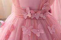 Vestido De Princesa Para Niñas Sin Mangas Vestido De Boda De Malla Con Mariposa Tridimensional Vestido De Cumpleaños De Fiesta De Noche Para Bebés De 1-5 Años - details 7