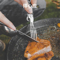 Cuchillo Multifunción Portátil Para Camping Con Cuchara Y Tenedor Incluye Abrebotellas Desplegable Set De Utensilios De Cocina - details 5
