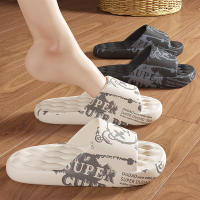 Zapatillas De Hombre Con Estampado De Graffiti Para El Hogar Y La Playa Antideslizantes Y Confortables EVA Gruesa Para Verano - details 2
