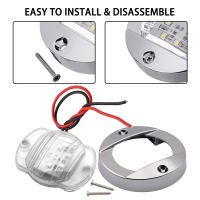 Luz De Anclaje Para Barco LED 6 LEDs 3 Pulgadas Montaje Trasero Cromado Impermeable 12V DC Luz De Navegación Marina ABS - details 2