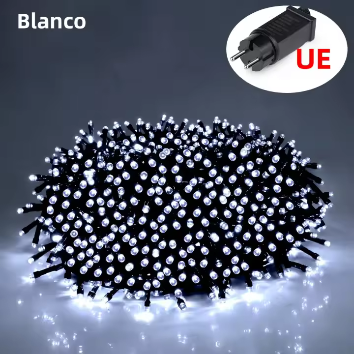 Luces De Navidad LED Impermeables Para Exterior E Interior 10M-100M Guirnalda De Hadas Para Árbol Fiesta Bodas Decoración 2024 Multicolor Y Blanco Cálido - 1