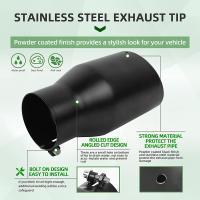 Tubo De Escape Polido De Acero Inoxidable 7.62cm Longitud 23cm Protector De Tubo De Escape Negro/Oro Para Automóviles - details 1