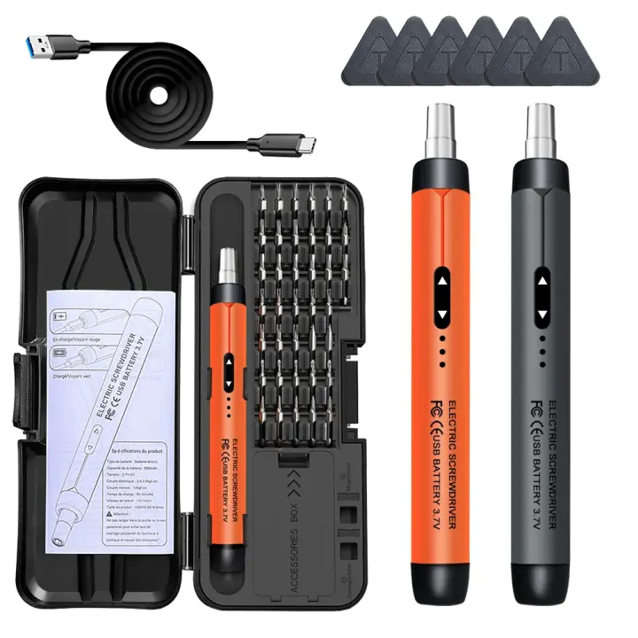 Juego De Destornilladores Eléctricos Inalámbricos Precision Mini Recargables Herramienta Eléctrica CRV Para Reparación De Móviles Computadoras Y Celulares - 1