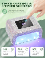 Secador De Uñas LED 15W Con 15 Bolas De Lámpara Sensor Automático Pantalla De Mostrador HD Timer De 3 Posiciones Para Polvos De Gel Profesional - details 2
