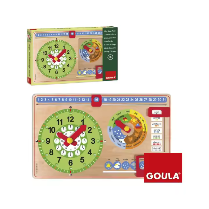 Reloj Calendario Juguetes de madera Goula DISET - 1