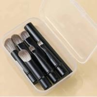 Set De 6 Mini Brochas De Maquillaje Portátiles Con Estuche Retráctiles Para Base Rubor Corrector Brochas De Maquillaje Compacto - details 6