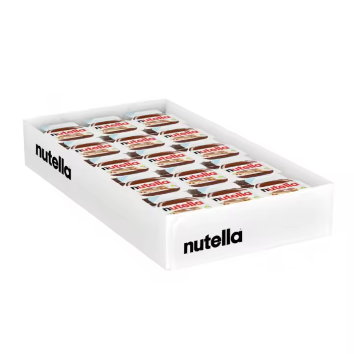 NUTELLA monodosis - pack de 60 unidades de 15 g - Crema de avellanas y chocolate para untar - 1