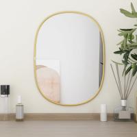 vidaXL Espejo de Pared Dorado Colgante Dormitorio Tocador Salón Decoración Color Dorado,  Negro,  Plateado y mas - details 0